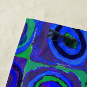 カンディンスキーFarbstudieブルークアッドレートスクエアサークル ビーチタオル (インサイチュ)