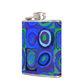 カンディンスキーFarbstudieブルークアッドレートスクエアサークル フラスク (左)