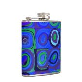 カンディンスキーFarbstudieブルークアッドレートスクエアサークル フラスク (右)