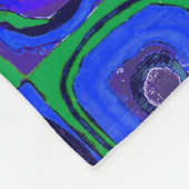 カンディンスキーFarbstudieブルークアッドレートスクエアサークル フリースブランケット (角)