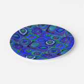 カンディンスキーFarbstudieブルークアッドレートスクエアサークル ペーパープレート (アングル)