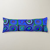 カンディンスキーFarbstudieブルークアッドレートスクエアサークル ボディピロー (正面)