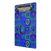 カンディンスキーFarbstudieブルークアッドレートスクエアサークル ミニクリップボード (アングル2)