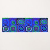 カンディンスキーFarbstudieブルークアッドレートスクエアサークル ヨガマット (裏面(横))