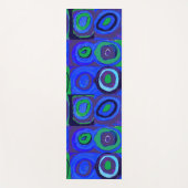 カンディンスキーFarbstudieブルークアッドレートスクエアサークル ヨガマット (正面)