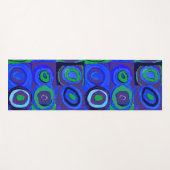 カンディンスキーFarbstudieブルークアッドレートスクエアサークル ヨガマット (正面(横))