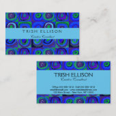 カンディンスキーFarbstudieブルークアッドレートスクエアサークル 名刺 (正面/裏面)