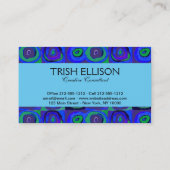 カンディンスキーFarbstudieブルークアッドレートスクエアサークル 名刺 (裏面)