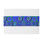 カンディンスキーFarbstudieブルークアッドレートスクエアサークル 招待状ベリーバンド (裏面例)