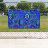 カンディンスキーFarbstudieブルークアッドレートスクエアサークル 横断幕 (インサイチュ)