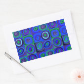 カンディンスキーFarbstudieブルークアッドレートスクエアサークル 長方形シール (封筒)