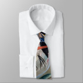 カンディンスキーinグレー抽象芸術アートワークMaroon ネクタイ (タイ)