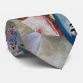 カンディンスキーinグレー抽象芸術アートワークMaroon ネクタイ (ロール)