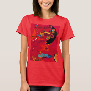 カンディンスキーMit & Gegenレッドカラー抽象芸術絵画ズ Tシャツ