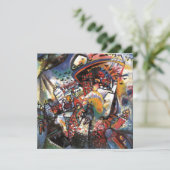 カンディンスキーMoscow Iシティスケープ抽象芸術ブラックカード (スタンド正面)