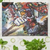 カンディンスキーMoscow Iシティスケープ絵画抽象芸術 キッチンタオル (折り畳み)