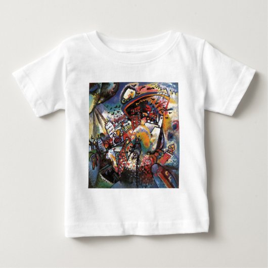 カンディンスキーMoscow Iシティスケープ絵画抽象芸術 ベビーTシャツ (正面)