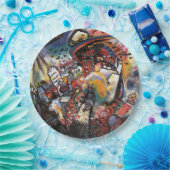 カンディンスキーMoscow Iシティスケープ絵画抽象芸術 ペーパープレート (パーティー)