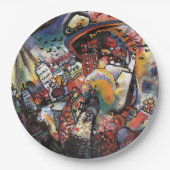 カンディンスキーMoscow Iシティスケープ絵画抽象芸術 ペーパープレート (正面)