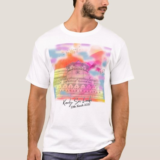 カンディ・スリランカ：究極のお土産 Tシャツ (正面)