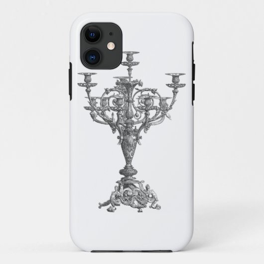 カンデラブラ燭台ラインアート Case-Mate iPhoneケース (裏面)
