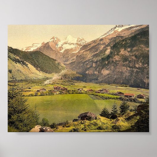 カンデルステグ村とブルムリスアルプ山グループ ポスター (正面)