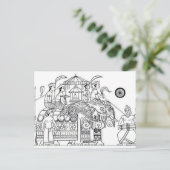 カンデ伝統的ィの所有カンディスリランカ ポストカード (スタンド正面)