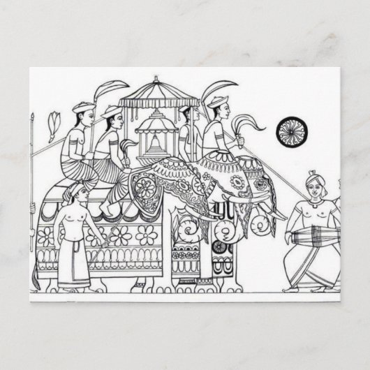 カンデ伝統的ィの所有カンディスリランカ ポストカード (正面)