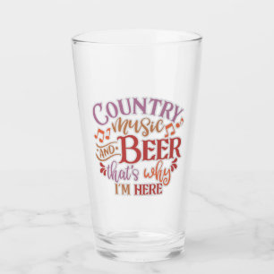 カントおもしろいリーミュージック&ビールヴィンテージカントリーミュー タンブラーグラス