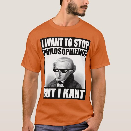 カントの面白画像 哲学する おもしろ哲学 フレンド Tシャツ (正面)