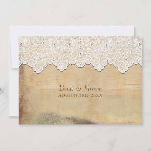 カントエレガントリーウェスタンヴィンテージレースンウッド 招待状 (裏面)
