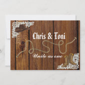 カントコンテンポラリーリー·ブーツ&レース·ウェディング·インベート 招待状 (裏面)