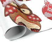 カントパーソナライズされたリーオウルズホリデー ラッピングペーパー (ロールコーナー)