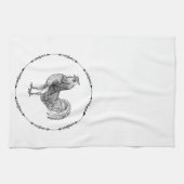 カントフランスのリーオンドル白黒 キッチンタオル (横)