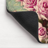 カントフランスのリーシック，みすぼらしいシック，ピンクのバラ，植物 マウスパッド (コーナー)