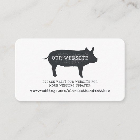 カントモダンリ素朴ーファームハウス結婚ズウェブサイト エンクロージャーカード (正面)