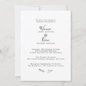 カントリエレガントラベンダー結婚ズ 招待状 (正面)