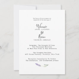 カントリエレガントラベンダー結婚ズ 招待状