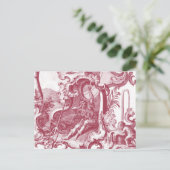 カントリエレガントーアンティークレッドトイレデジュイ ポストカード (スタンド正面)