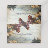 カントリエレガントーサイドヴィネヤードブドウつる植物素朴 プレイスカード (外部開封)