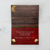 -カントリパーソナライズされたークリスマスボーヤーヤギ農場 カード (内部)