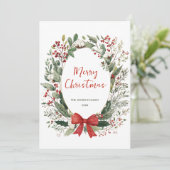 カントリファンキーーレトロボホクリスマスリースホリデイ シーズンカード (スタンド正面)