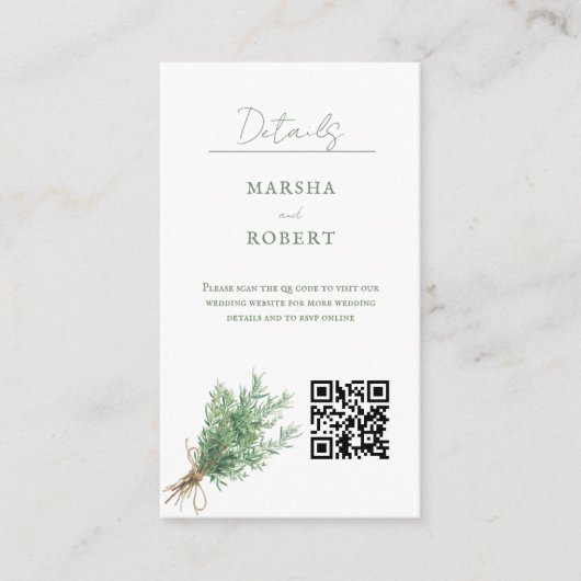 カントリフランスのーローズマ素朴リーボタニッ結婚クス エンクロージャーカード (正面)