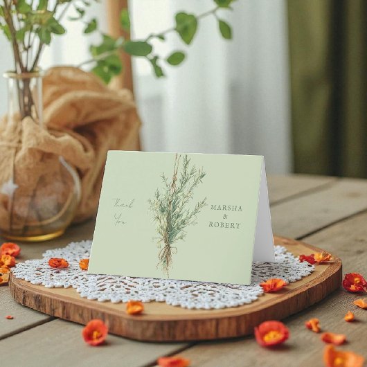 カントリフランスのーローズマ結婚リーサンキューカード サンキューカード