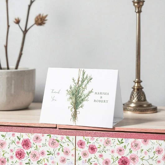 カントリフランスのーローズマ結婚リーサンキューカード サンキューカード