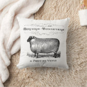 カントリフランスのーヴィンテージシープファームハウスタイポグラフィ クッション (ブランケット)