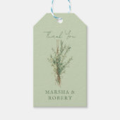 カントリフランスのー結婚ロセマ素朴リーのギフトラベル ギフトタグ (正面)