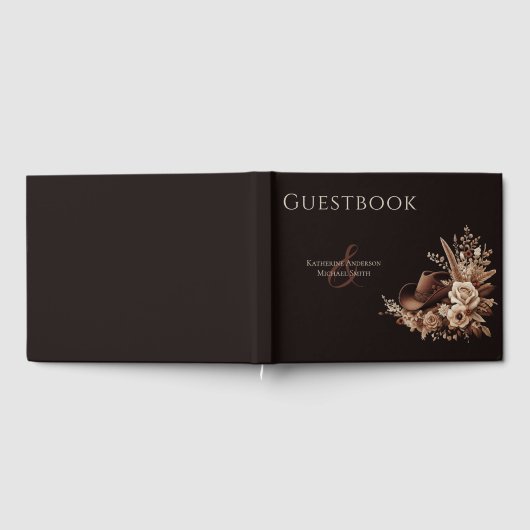 カントリモダンーエレガントウエスタン – フローラ ゲストブック (全面)