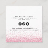 カントリーお洒落カップケーキベーカリー名刺 スクエア名刺 (裏面)