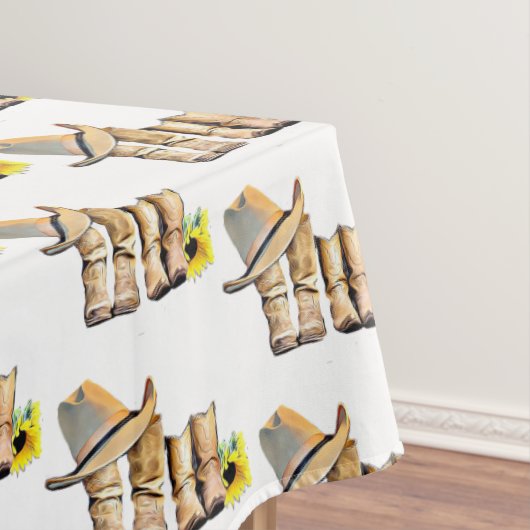 カントリーとウェスタン結婚ズのカウボーイ・ブーツ テーブルクロス (インサイチュ)
